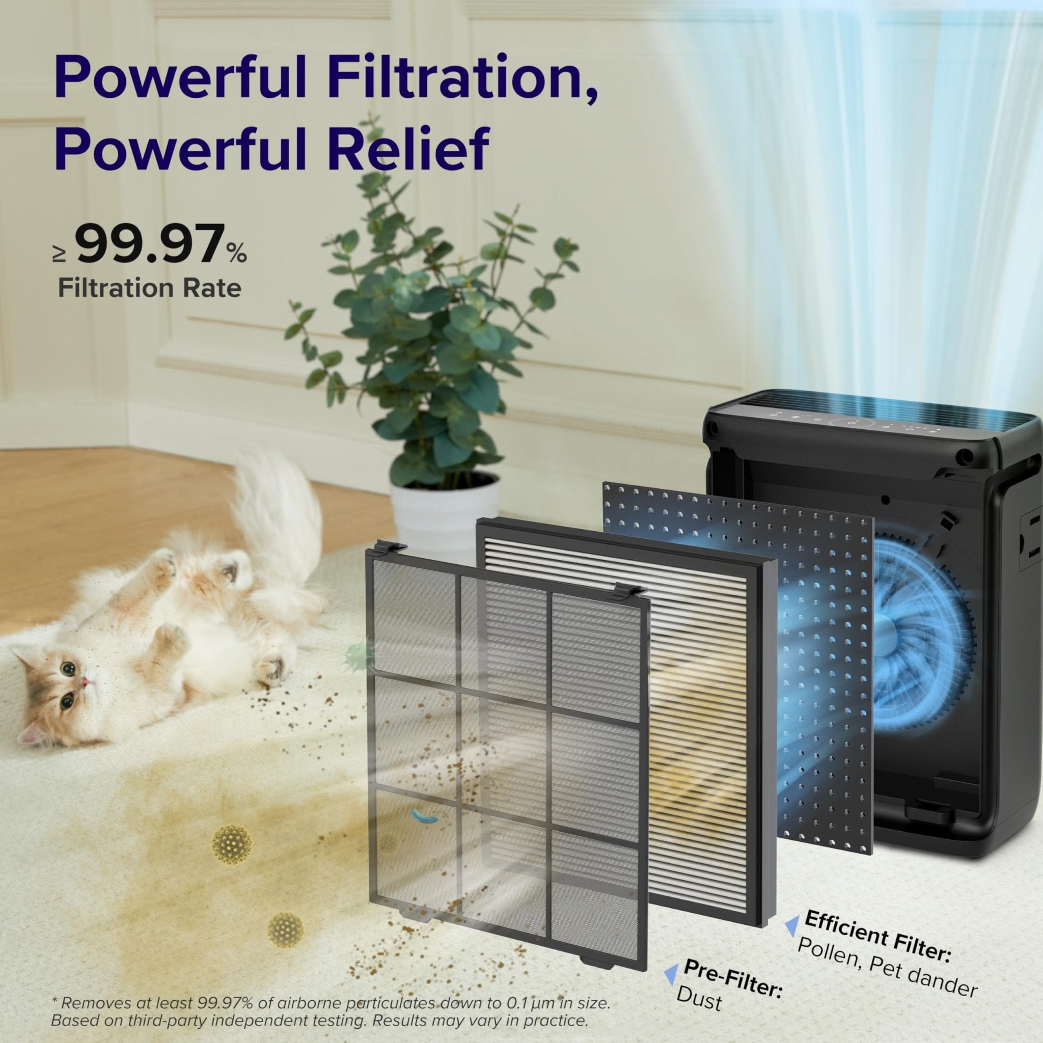 Levoit Vital 100S-P Smart Air Purifier Black - Image 5